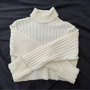 Cropped Turtleneck Sweater